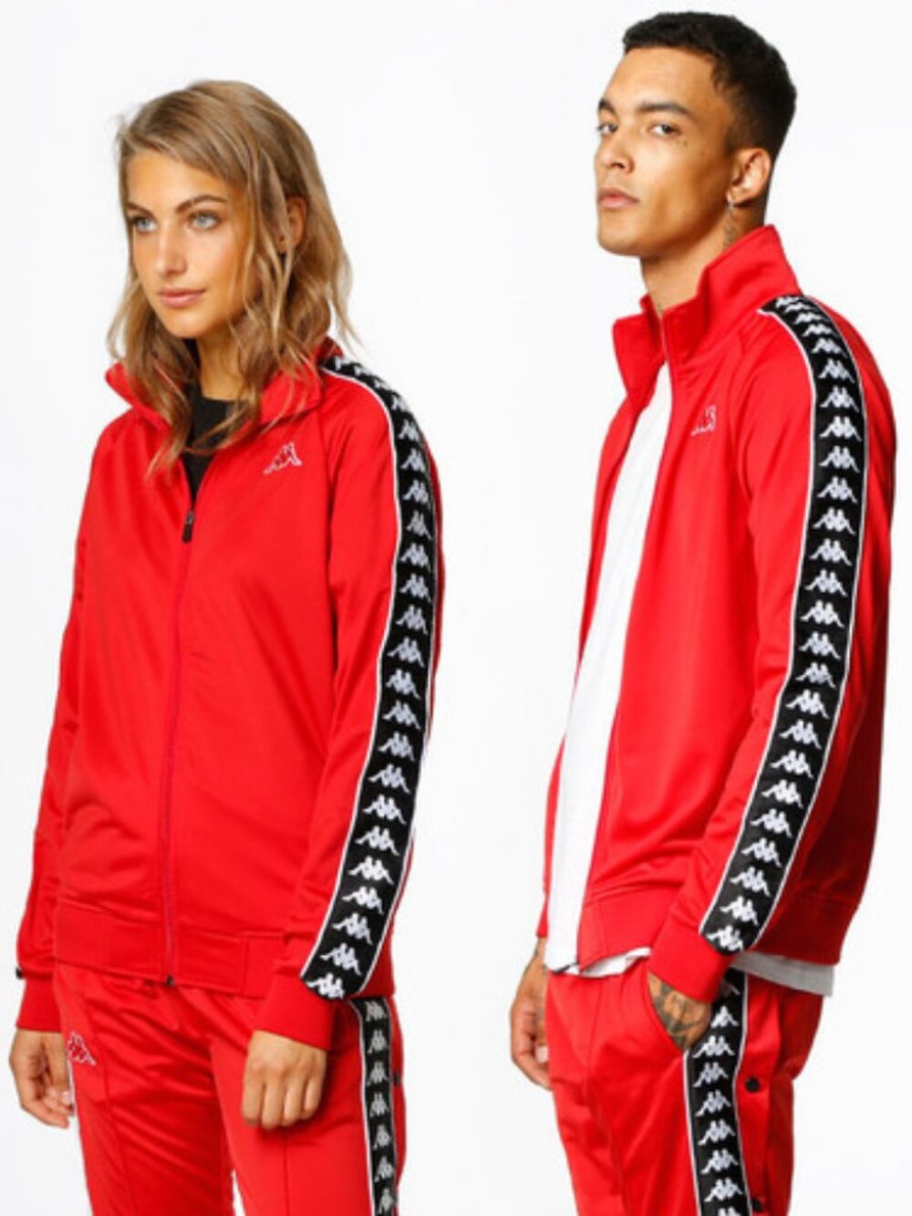 Kappa Banda Astoria Red & Black Full Tracksuit Set (Jacket & Pants)